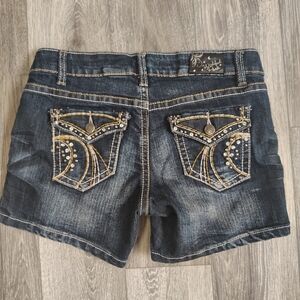 Wishful Park Faded Dark Blue Denim Shorts Size 7